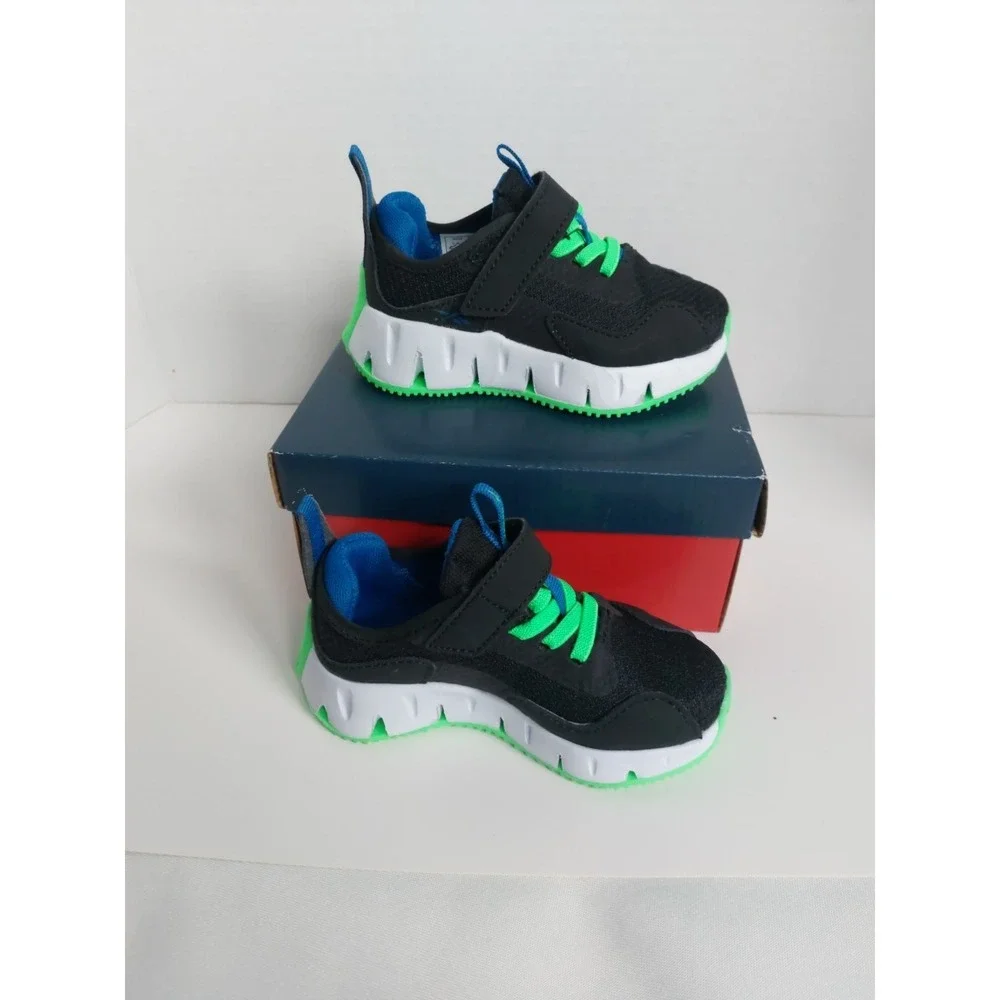 Reebok Zigtech Zig Dynamica Athletic‎ Shoes Black Green - Toddler Boy's Size 7M
